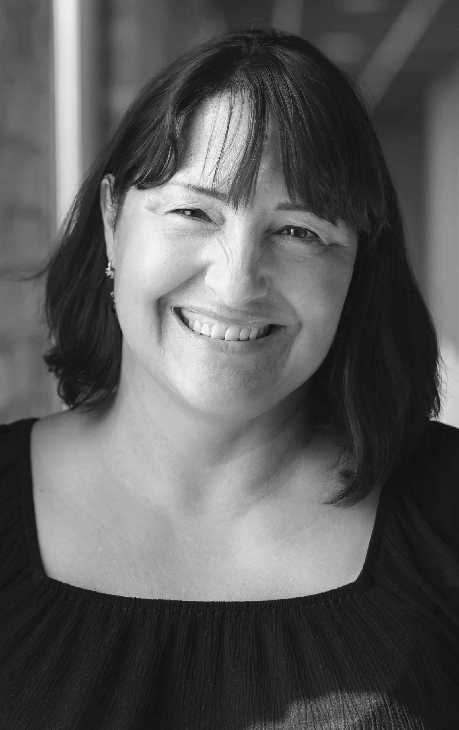 Black and white Headshot of Polly Lamers