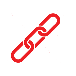 red icon of chain