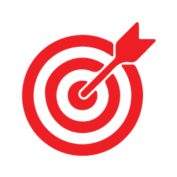 red icon of target